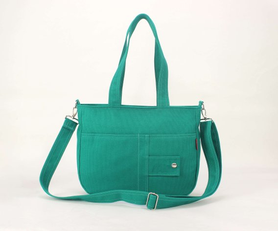 Sea Green Canvas Shoulder Crossbody Purse Bag Washable Minimalist Everyday Cute Bag