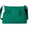 Compact shoulder purse canvas crossbody pleated casual carryall washable tote sac à main vert foncé bolso cruzado verde pequeño borsa a tracolla verde piccola Umhängetasche klein draagtas groen katoen 帆布バッグ 小さめ カジュアルバッグ कंधे का बैग छोटा حقيبة يد قماشية صغيرة bolsa pequena verde 에코 크로스백 소형