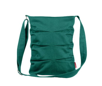Green Canvas Crossbody Tote Bag