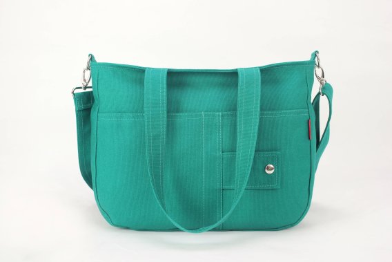 Sea Green Canvas Shoulder Crossbody Purse Bag Washable Minimalist Everyday Cute Bag