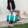 Canvas Duffle Duffel Sports Gym Fitness Yoga Travel Bag Sea Green