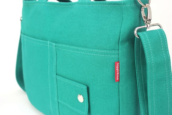 Sea Green Canvas Shoulder Crossbody Purse Bag Washable Minimalist Everyday Cute Bag