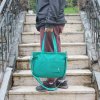 Sea Green Canvas Shoulder Crossbody Purse Bag Washable Minimalist Everyday Cute Bag