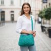 Sea Green Canvas Crossbody Bag Pleated Washable Shoulder Hobo Purse Bag Cute Tote Women's cotton tote with adjustable strap for daily use, bolsa de lona verde para mujer, grune Umhangetasche aus Stoff, sac bandouliere femme tissu, borsa a tracolla donna tessuto, groene schoudertas dames, 帆布包, キャンバスバッグ, कैनवास बैग, حقيبة قماش, bolsa de ombro feminina, 캔버스백, reusable fabric handbag with zipper closure, lightweight travel bag for womenRetry