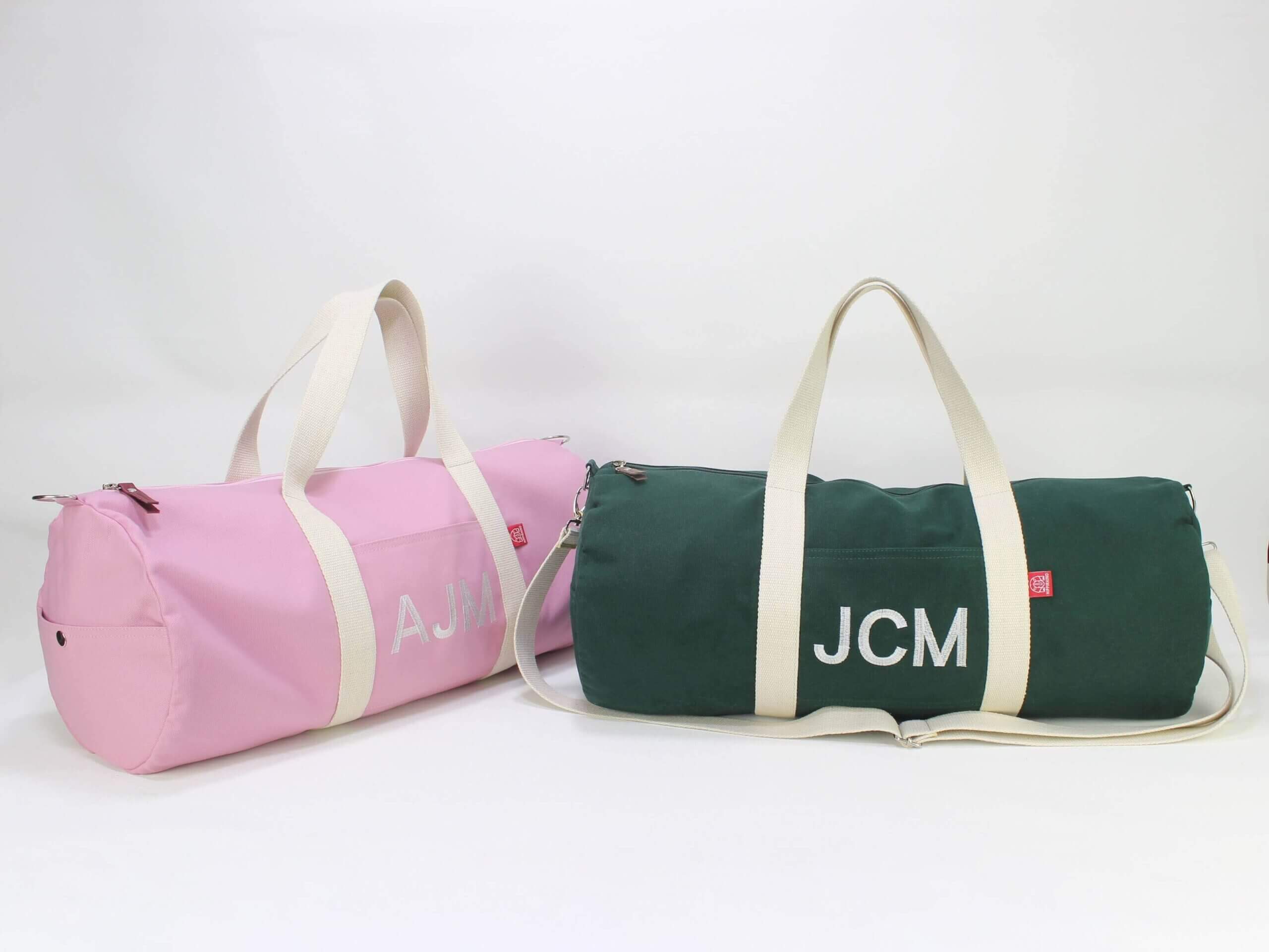 The Jill Weekender Monogram Canvas Duffel Bag, Personalized Weekend Ba – 7  Threads Embroidery