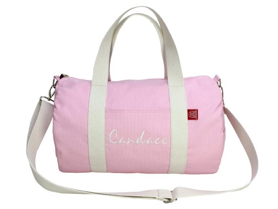 Pink Personalized Duffle Bag Embroidered Duffel Monogrammed Custom Gym Sport Embridery