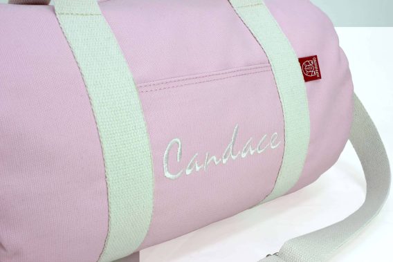 Pink Personalized Duffle Bag Embroidered Duffel Monogrammed Custom Gym Sport Embridery