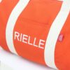 Orange Personalized Duffle Bag Embroidered Duffel Monogrammed Custom Gym Sport Embridery