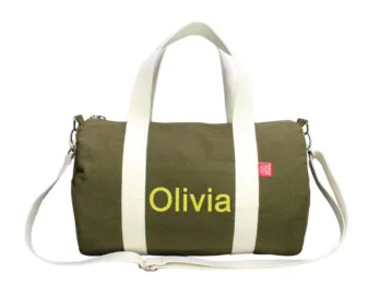 Travel carry bag embroidered name duffel fitness tote bolsa personalizada bolsa de deporte sac personnalisé sac de sport borsa personalizzata borsa da palestra Umhängetasche grün draagtas katoen 帆布バッグ スポーツバッグ कस्टम बैग حقيبة رياضية شخصية bolsa esportiva personalizada 스포츠 더플백