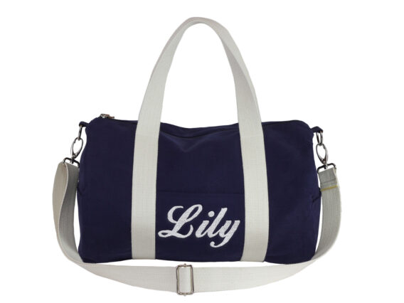 Blue Personalized Duffle Bag Embroidered Duffel Monogrammed Custom Gym Sport Embridery