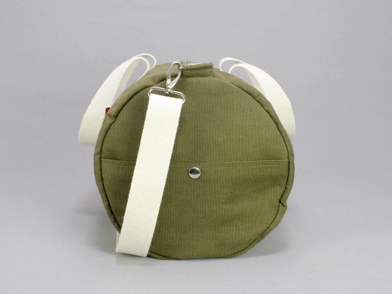 Green Cotton Canvas Duffel Fitness Gym Yoga Overnight Waxed Duffle Everyday Bag