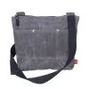 Dark Gray Waxed Crosboddy Canvas Tote Bag Medium Size Webbing Strap Messenger Bag Minimalist shoulder sling utility bag everyday carry sac bandoulière gris foncé Umhängetasche mittelgroß borsa a tracolla gris oscuro bolso cruzado bolso de lona draagtas donkergrijs ショルダーバッグ 캔버스バッグ حقيبة كروس قماشيةショッピングバッグ कैनवास बैग