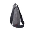 Dark Gray Waxed Crosboddy Canvas Tote Bag Medium Size Webbing Strap Messenger Bag