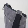 Dark Gray Waxed Crosboddy Canvas Tote Bag Medium Size Webbing Strap Messenger Bag