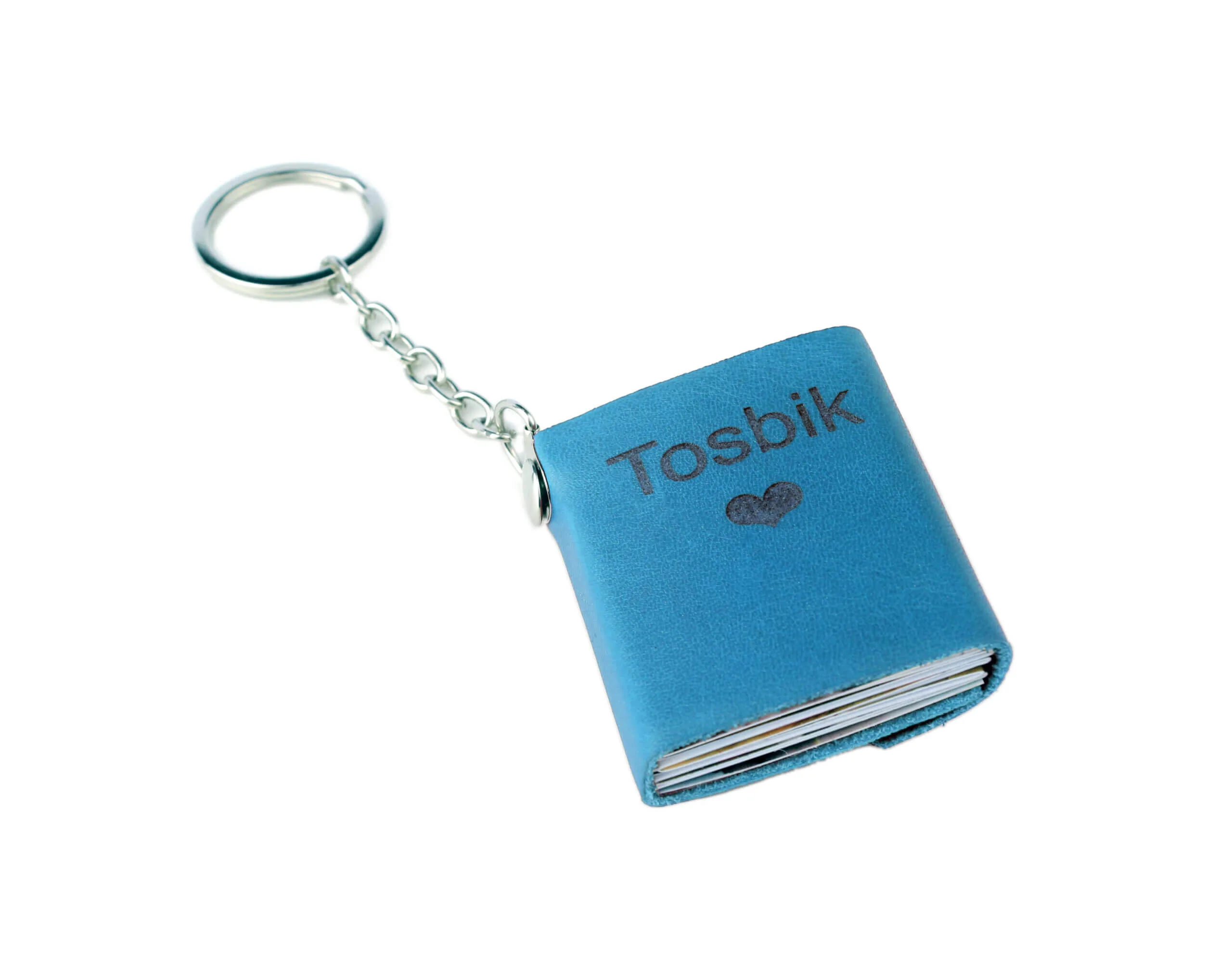 12 Photo Photo Mini Album Leather Keychain Personalized Gift