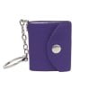 Purple Personalized Leather Keychain with Photo and Text Engraved Leather Keychain