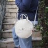 Circle Bag Natural Organic Raw Cotton Round Bag