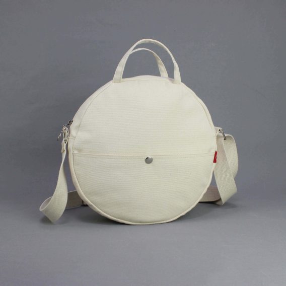 Circle Bag Natural Organic Raw Cotton Round Bag