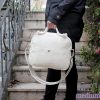 Pure Cotton Bag Short Rope Handle Natural Eco Canvas Tote Bag Crossbody Messenger