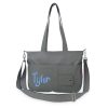 Personalized Canvas Bag Customized Embroidered Tote with Initials Printed Bag Gray