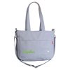 Personalized Embroidered Initial Canvas Tote Bags for Women Custom Embroidery Handcrafted Gifts for Daughter Lover Wife Bridesmaid Bag Light Gray