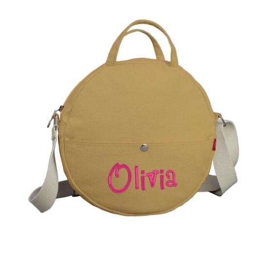 Embroidered Bag Personalized Gift for Mother Girlfriend Gifts Bridesmaid Monogram Canvas Tote Bag Custom Crossbody Tote Bag Bag with Name Camel Color