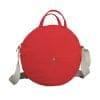 Red Round Bag Crossbody Shoulder Women Circle Canvas Cotton Medium Mini Purse