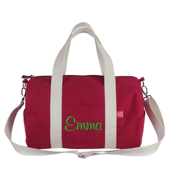 Maroon Personalized Embroidered Duffel Bag - Custom Travel Bag for Men & Women - Unique Gym Bag - Monogrammed Duffle Bag - Durable & Stylish Bag