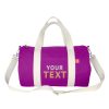 Purple Embroidered Duffle Gym Bag Custom Personalized Duffel Sports Workout Bag for Men & Women Fitness Bag Adjustable Removable Crossbody Straps