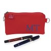 Custom Pencil Case with Name Red Pen Pouch Personalized Embroidered Pencil Bag with Zipper Office Pen Pouch School Supplies Pen Lovers Book custom embroidered name pencil holder cotton canvas personalized student gift handcrafted estuche bordado personalizado algodon regalo estudiante hecho mano Federtasche bestickt personalisiert Baumwolle Geschenk Schüler trousse broderie personnalisee coton cadeau etudiant fait main astuccio ricamato personalizzato cotone regalo studente artigianale dingzhi cixiu mingzi wenjihe mianbu lipin カスタム刺繍ペンケース名前入り綿キャンバス手作りギフト学生オーダーメイド