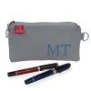 Personalized Pencil Case with Embroidered Initials Custom Monogram Canvas Pouch Zipper Bag Stationery Travel Makeup Gift Fountain Storage Light Gray custom embroidered name pencil holder cotton canvas personalized student gift handcrafted estuche bordado personalizado algodon regalo estudiante hecho mano Federtasche bestickt personalisiert Baumwolle Geschenk Schüler trousse broderie personnalisee coton cadeau etudiant fait main astuccio ricamato personalizzato cotone regalo studente artigianale dingzhi cixiu mingzi wenjihe mianbu lipin カスタム刺繍ペンケース名前入り綿キャンバス手作りギフト学生オーダーメイド