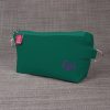 Embroidered Pencil Case with Name Pencil Storage Personalized Zipper Pouch Monogram Travel Bag Fountain Pen Case Handmade Makeup Bag Gifts Sea Green