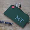 Canvas Pencil Case with Embroidered Name and Initials Slim Zipper Pouch Soft Sturdy Cotton Fabric Gift for Teacher Students Makeup Brush Bag Grass Green personalized embroidered pencil case custom name cotton canvas handmade pouch monogram gift back to school estuche personalizado bordado nombre algodon hecho a mano regalo escolar portalapices artesanal personalisierte bestickte Federtasche Name Baumwolle handgemacht Geschenk Federmäppchen Stickerei Canvas handgefertigt Stifte Etui Schule trousse personnalisée brodée prénom coton fait main cadeau école pochette crayons broderie canvas artisanal astuccio personalizzato ricamato nome cotone fatto a mano regalo scuola portapenne ricamo canvas artigianale portamatiteStudente dingzhi cixiu mingzi bimao mianbu shougong qianbi dai gexinghua xingming weniju bao lipin xueshengRetry