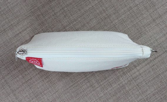 Personalized Name Pencil Case Small Cosmetic and Travel Pouch Embroidered Initials Natural Raw Cotton Zippered Bag Pouches Custom School Gifts