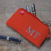 Personalized Orange Canvas Pencil Case with Embroidered Initials Name Handmade Stationery Organizer Embroidery Fountain Pen Pouch Zippered custom embroidered name pencil holder cotton canvas personalized student gift handcrafted estuche bordado personalizado algodon regalo estudiante hecho mano Federtasche bestickt personalisiert Baumwolle Geschenk Schüler trousse broderie personnalisee coton cadeau etudiant fait main astuccio ricamato personalizzato cotone regalo studente artigianale dingzhi cixiu mingzi wenjihe mianbu lipin カスタム刺繍ペンケース名前入り綿キャンバス手作りギフト学生オーダーメイド