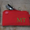 Custom Pencil Case with Name Red Pen Pouch Personalized Embroidered Pencil Bag with Zipper Office Pen Pouch School Supplies Pen Lovers Book custom embroidered name pencil holder cotton canvas personalized student gift handcrafted estuche bordado personalizado algodon regalo estudiante hecho mano Federtasche bestickt personalisiert Baumwolle Geschenk Schüler trousse broderie personnalisee coton cadeau etudiant fait main astuccio ricamato personalizzato cotone regalo studente artigianale dingzhi cixiu mingzi wenjihe mianbu lipin カスタム刺繍ペンケース名前入り綿キャンバス手作りギフト学生オーダーメイド