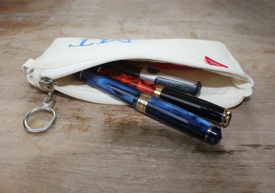 Personalized Pencil Case Embroidered Custom Pencil Pouch Natural Canvas Cotton Fountain Pen Storage Fully Lined Name on Case Pen Lover Cute Raw Coton
