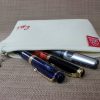 6 Personalized Pencil Case with Zipper Pouch Custom Embroidered Name Initials Handmade School Supply Organizer Eco Friendly Cotton Cute Gift Gray