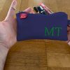 Personalized Pencil Case Embroidered Name Initials Monogram Travel Bag Zipper Pouch Fountain Pen Storage Back to School Supplies Navy Blue Personalized Pencil Case Embroidered Name Initials Monogram Travel Bag Zipper Pouch Fountain Pen Storage Back to School Supplies Navy Blue