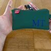 Canvas Pencil Case with Embroidered Name and Initials Slim Zipper Pouch Soft Sturdy Cotton Fabric Gift for Teacher Students Makeup Brush Bag Grass Green personalized embroidered pencil case custom name cotton canvas handmade pouch monogram gift back to school estuche personalizado bordado nombre algodon hecho a mano regalo escolar portalapices artesanal personalisierte bestickte Federtasche Name Baumwolle handgemacht Geschenk Federmäppchen Stickerei Canvas handgefertigt Stifte Etui Schule trousse personnalisée brodée prénom coton fait main cadeau école pochette crayons broderie canvas artisanal astuccio personalizzato ricamato nome cotone fatto a mano regalo scuola portapenne ricamo canvas artigianale portamatiteStudente dingzhi cixiu mingzi bimao mianbu shougong qianbi dai gexinghua xingming weniju bao lipin xueshengRetry