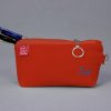 Personalized Embroidered Pencil Case Handmade Custom Name Pouch Fountain Pen Back to School Gift for Girls Boys Stationery Organizer Bag Orange