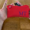 Custom Pencil Case with Name Red Pen Pouch Personalized Embroidered Pencil Bag with Zipper Office Pen Pouch School Supplies Pen Lovers Book