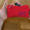 Custom Pencil Case with Name Red Pen Pouch Personalized Embroidered Pencil Bag with Zipper Office Pen Pouch School Supplies Pen Lovers Book custom embroidered name pencil holder cotton canvas personalized student gift handcrafted estuche bordado personalizado algodon regalo estudiante hecho mano Federtasche bestickt personalisiert Baumwolle Geschenk Schüler trousse broderie personnalisee coton cadeau etudiant fait main astuccio ricamato personalizzato cotone regalo studente artigianale dingzhi cixiu mingzi wenjihe mianbu lipin カスタム刺繍ペンケース名前入り綿キャンバス手作りギフト学生オーダーメイド
