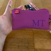 Purple Personalized Pencil Case Custom Initials Embroidered Elegant Pen Pouch Canvas Unique Stationery Gift for Writers Personalized Case