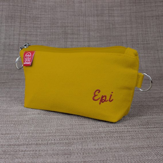 Personalized Pencil Case with Zipper Pouch Custom Embroidered Name Initials Handmade School Supply Organizer Eco Friendly Cotton Cute Gift Yellow Handmade personalized cotton canvas pencil pouch embroidered name case gift idea custom cosmetic bag school organizer estuche personalizado hecho a mano Federmäppchen Baumwolle mit Namen personnalisé trousse brodée astuccio personalizzato fatto a mano 帆布笔袋 定制礼物 キャンバスペンケース 名入れ バッグ regalo unico organizer maquillage