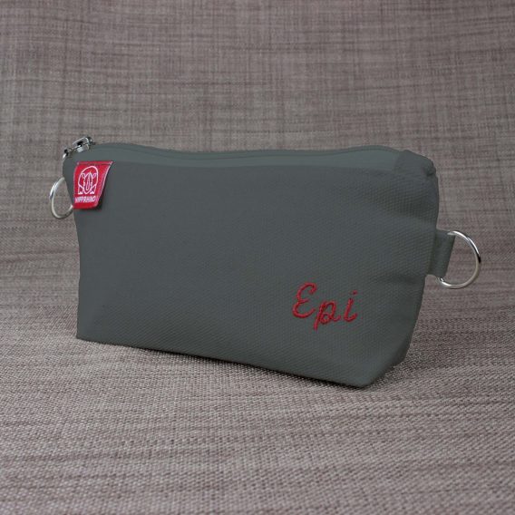 Personalized Pencil Case with Zipper Pouch Custom Embroidered Name Initials Handmade School Supply Organizer Eco Friendly Cotton Cute Gift Gray Cute fabric storage pouch handmade minimalist style small travel organizer for pens brushes cosmetics stationery gift estuche escolar personalizado Federmäppchen personnalisé trousse maquillage astuccio artigianale etui stoffen kantoortasje 帆布筆袋 キャンバスペンケース पेंसिल बैग حقيبة أقلام estojo de lápis 연필파우치 kosmetiktasche organizer bolsa maquillaje