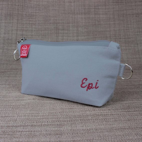 Personalized Canvas Zipper Pencil Case with Name Embroidered Custom Pouch Gift for Her Handmade Makeup Bag Unique Organize Eco-Friendly Light Gray Handmade personalized cotton canvas pencil pouch embroidered name case gift idea custom cosmetic bag school organizer estuche personalizado hecho a mano Federmäppchen Baumwolle mit Namen personnalisé trousse brodée astuccio personalizzato fatto a mano 帆布笔袋 定制礼物 キャンバスペンケース 名入れ バッグ regalo unico organizer maquillage