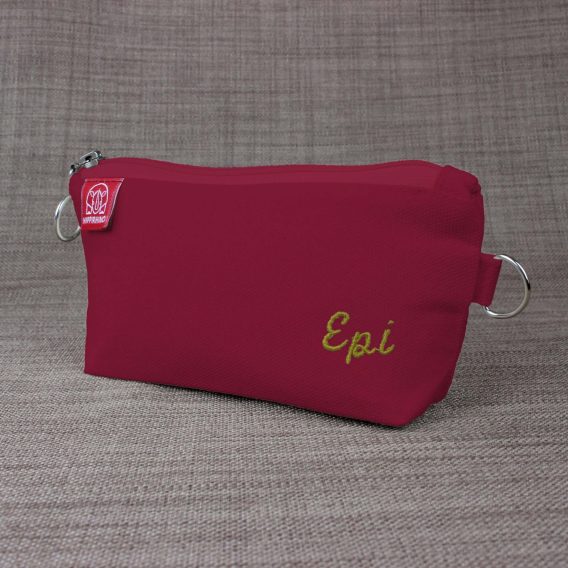 Personalized Canvas Makeup Pouch Customized Cosmetic Bag Monogrammed Pencil Case with Initials Embroidered Travel Organizer Bridesmaid Gift Maroon Handmade personalized cotton canvas pencil pouch embroidered name case gift idea custom cosmetic bag school organizer estuche personalizado hecho a mano Federmäppchen Baumwolle mit Namen personnalisé trousse brodée astuccio personalizzato fatto a mano 帆布笔袋 定制礼物 キャンバスペンケース 名入れ バッグ regalo unico organizer maquillage