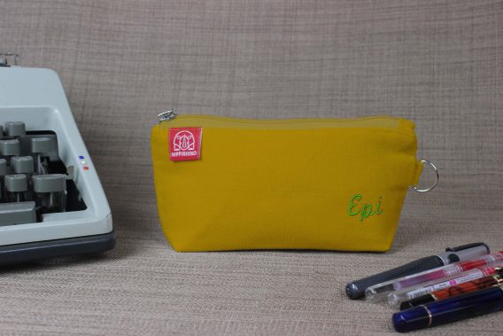 Personalized Pencil Case with Zipper Pouch Custom Embroidered Name Initials Handmade School Supply Organizer Eco Friendly Cotton Cute Gift Yellow Cute fabric storage pouch handmade minimalist style small travel organizer for pens brushes cosmetics stationery gift estuche escolar personalizado Federmäppchen personnalisé trousse maquillage astuccio artigianale etui stoffen kantoortasje 帆布筆袋 キャンバスペンケース पेंसिल बैग حقيبة أقلام estojo de lápis 연필파우치 kosmetiktasche organizer bolsa maquillaje