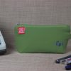 Personalized Cotton Canvas Pouch Custom Embroidered Name Pencil Case Zipper Pouch with Initial Embroidery Makeup Bag Handmade Eco-Friendly Light Military Green